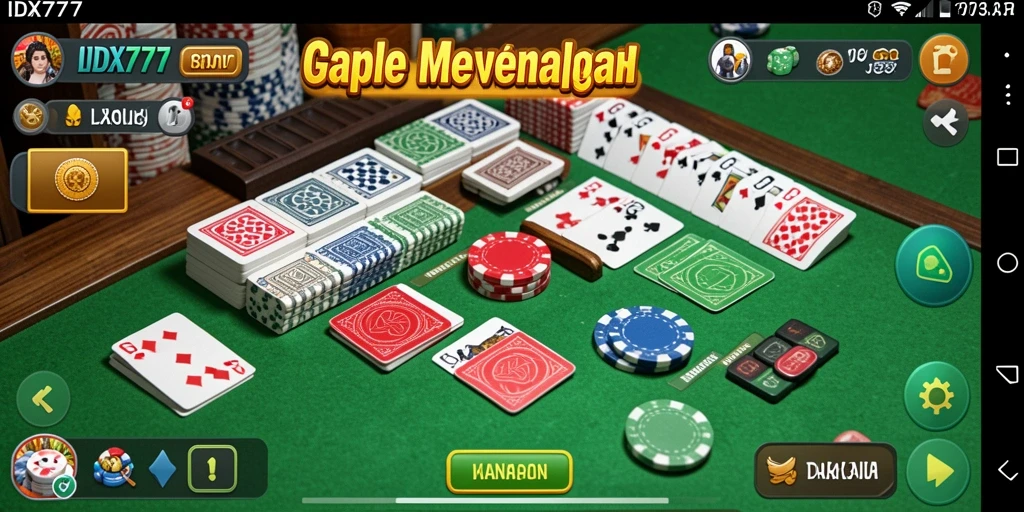 Tampilan gameplay seru dan interaktif dari permainan Gaple.