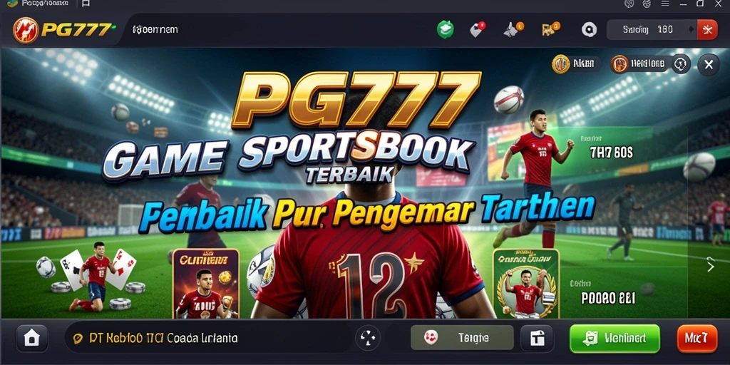 Screenshot utama PG777 menampilkan taruhan olahraga secara real-time.