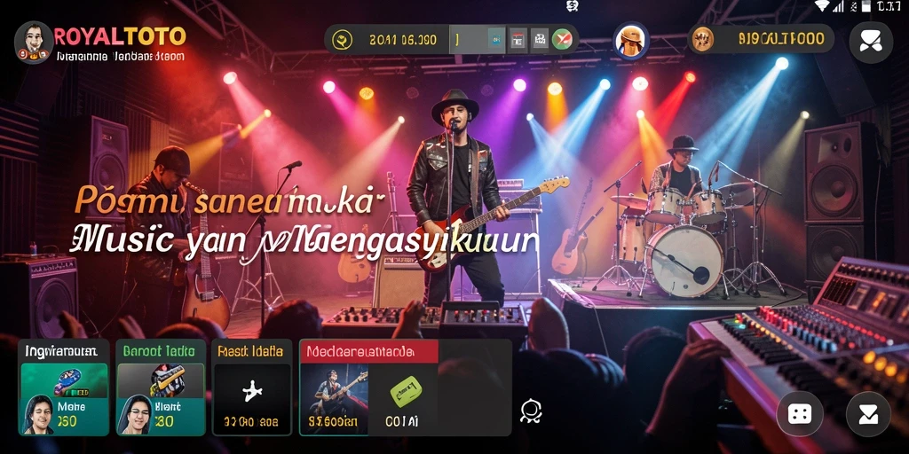 Tampilan menarik dari gameplay ROYALTOTO yang menantang keterampilan musik.