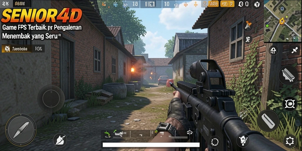 Tampilan gameplay yang intens dan menegangkan dalam SENIOR4D.